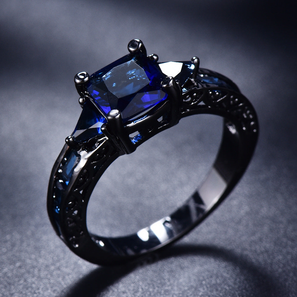 Damen Ring mit funkelndem grünem Zirkon und eleganter Edelstahlfassung Shop Nory