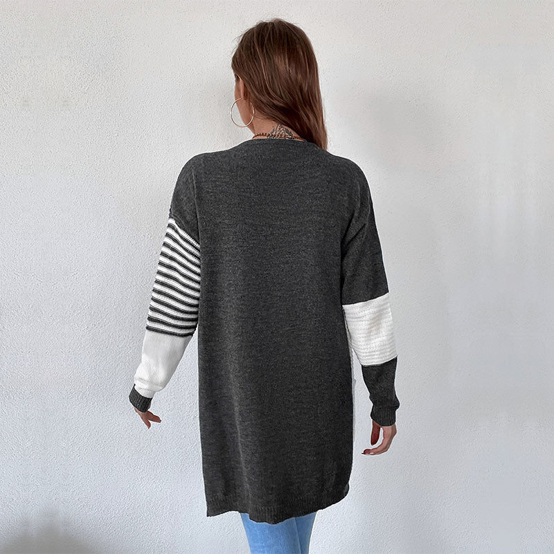 Damen Modischer Strickcardigan mit geometrischem Muster Shop Nory