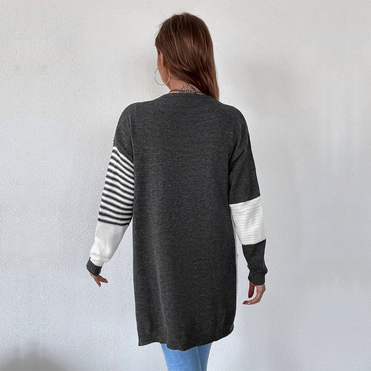 Damen Modischer Strickcardigan mit geometrischem Muster Shop Nory