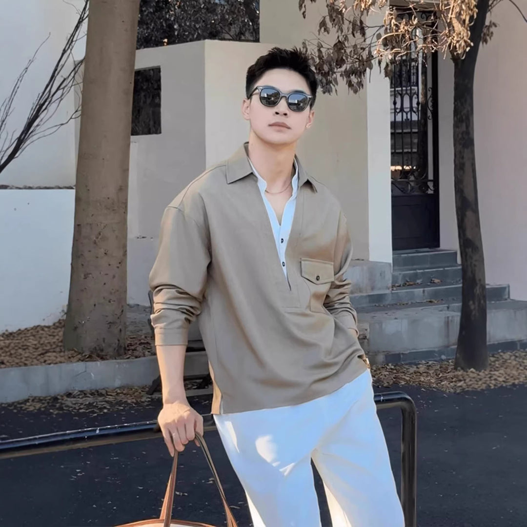 Herren Elegante Freizeit-Hemd Shop Nory