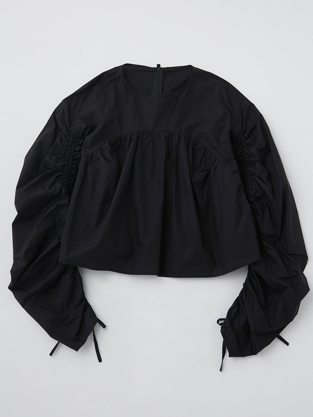 Damen Kurzbluse mit gerafften Ballonärmeln Shop Nory