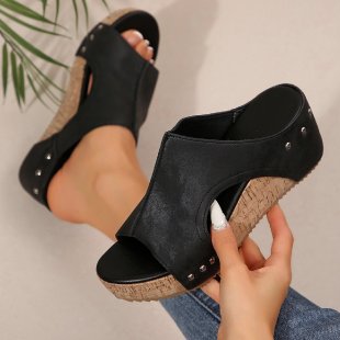 Damen Wedge-Sandalen mit komfortabler Fußbett und elegante Riemen