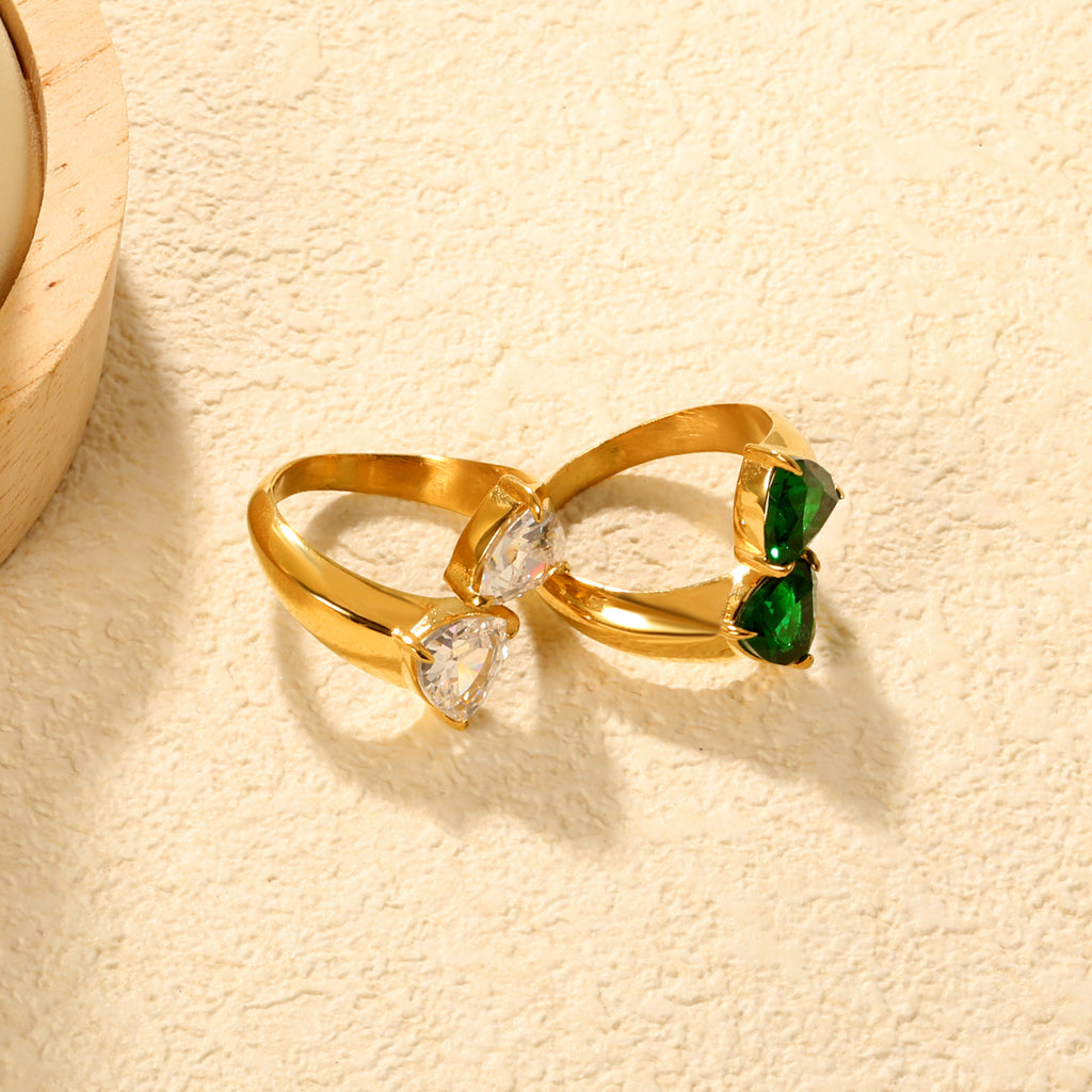 Damen Ring mit verstellbarem Design und funkelnden Zirkonsteinen Shop Nory