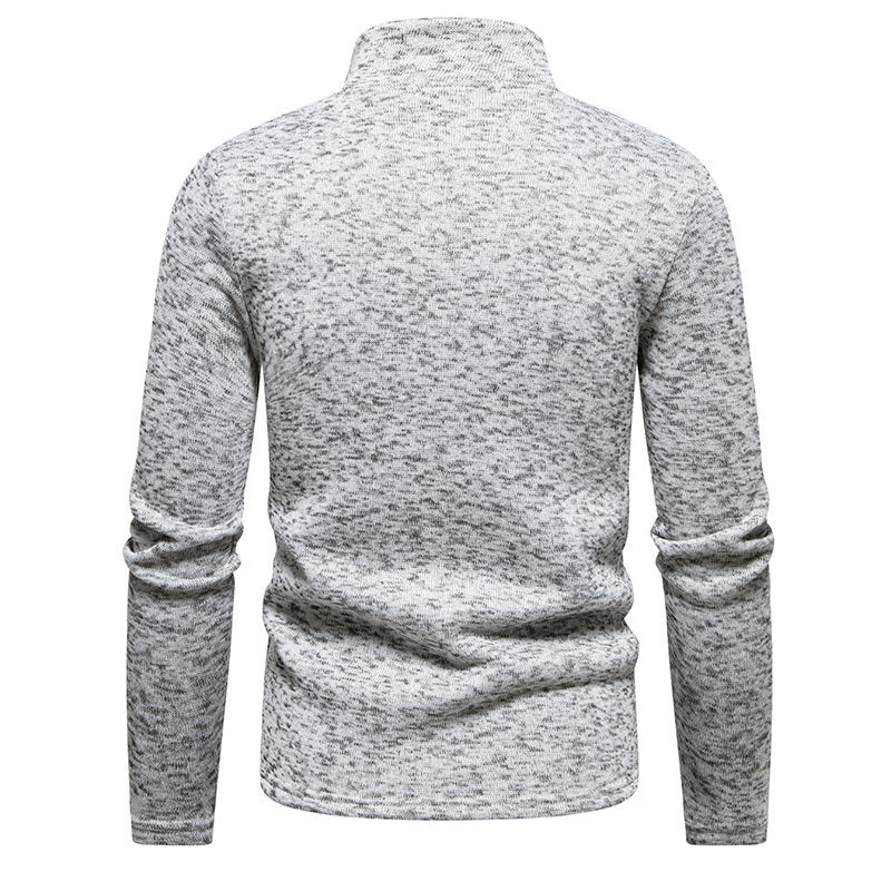 Herren Fleecejacke mit hoher Stehkragen und durchgehendem Reißverschluss