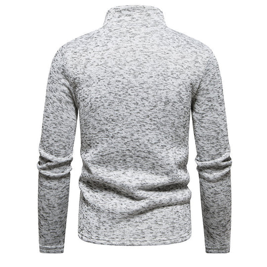 Herren Fleecejacke mit hoher Stehkragen und durchgehendem Reißverschluss