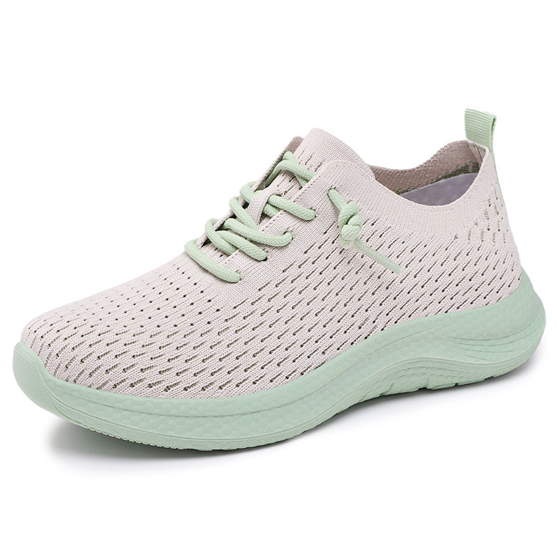 Herren nan atmungsaktiver Strick-Slip-On Sneaker mit sockenähnlichem Schaft, asymmetrischer Zier-Schnürung und stoßdämpfender Ortholite-Einlegesohle Shop Nory