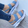 Damen Wedge-Sandalen mit komfortablem Fußbett und verstellbarem Riemendesign Shopnory