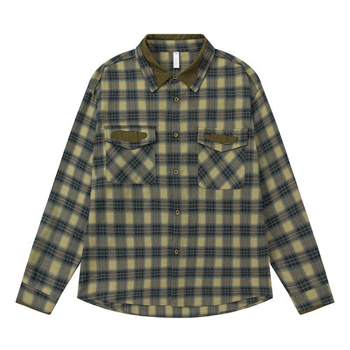 Herren Kastiges Flanellhemd mit gerundetem Saum, aufgesetzten Brustklappen und soften Struktur Shop Nory