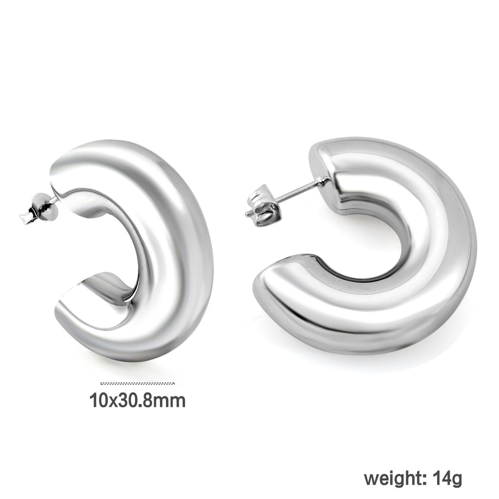 Damen modische und glänzende Ohrstecker aus hochwertigem Edelstahl Shop Nory