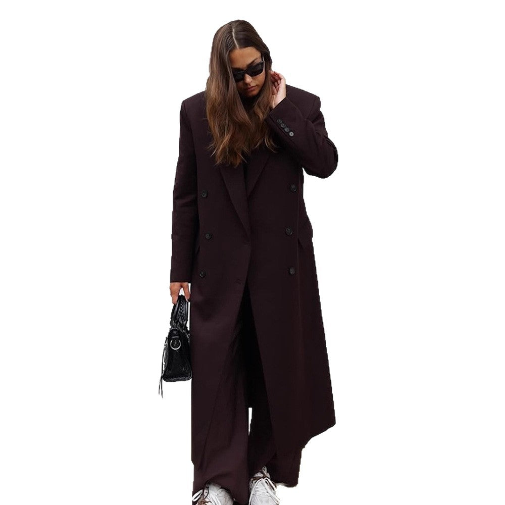 Damen Lange Oversized Jacke Shopnory