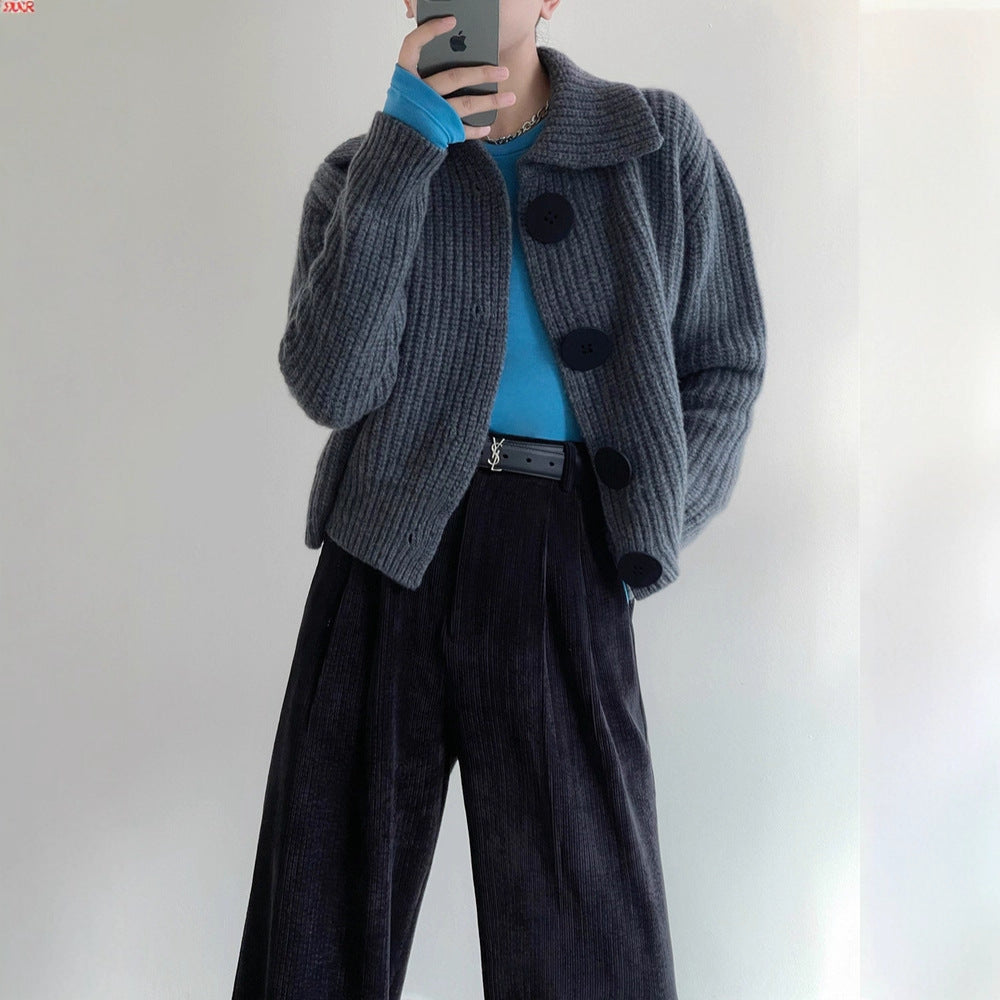 Damen Kuschelige Strickjacke mit großen Knöpfen Shop Nory