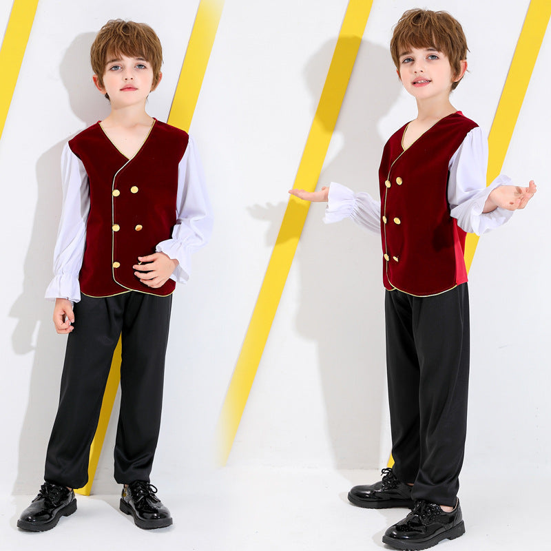 Jungen-Märchenkostüm mit detailverliebt Shirt und Hose Shop Nory