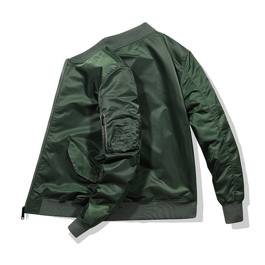 Herren Leichte Nylon-Bomberjacke im Aviator‑Style mit Ärmeltasche und windabweisender Shell Shop Nory
