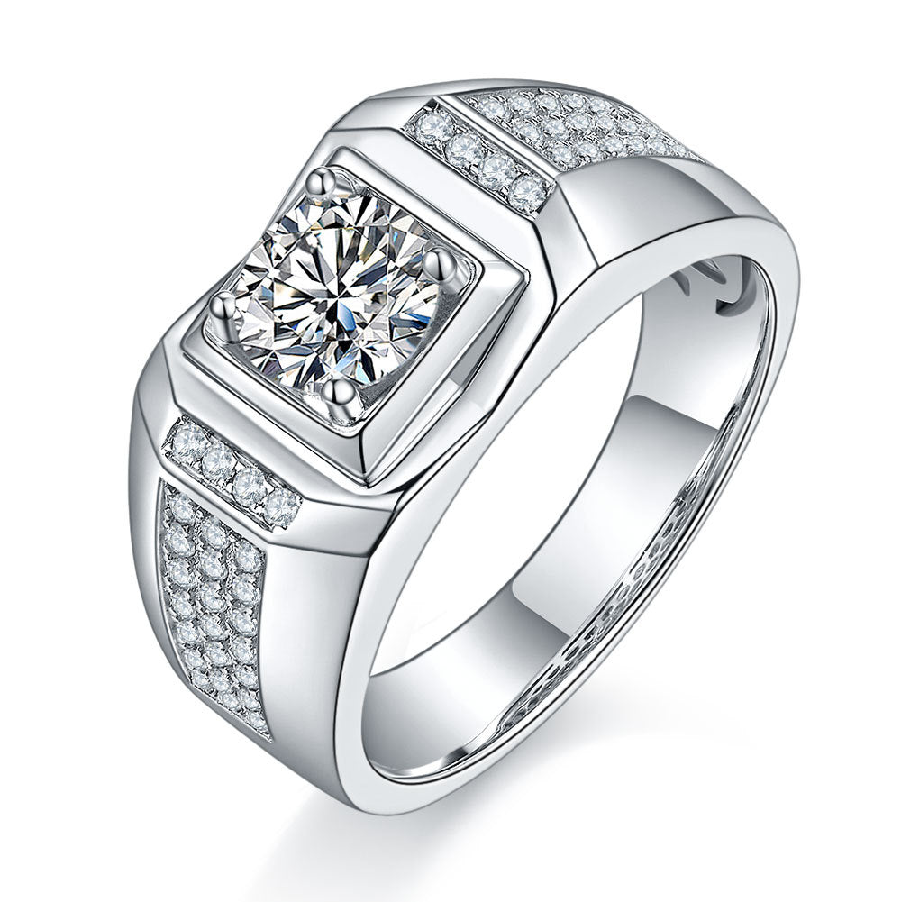 Damen Verlobungsring Set mit luxuriösem Hauptstein und kunstvollem Zirkonia-Besatz Shop Nory