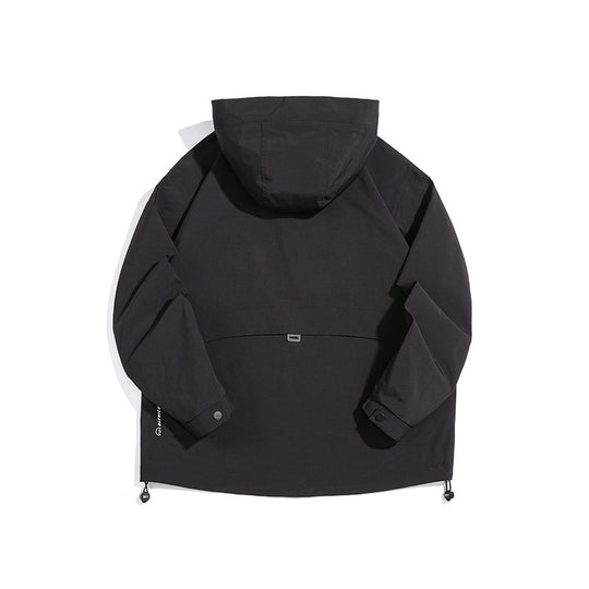Unisex Technische Outdoorjacke im Boxy‑Cut mit Kapuze und vertikalen Brustreißverschlüssen Shop Nory