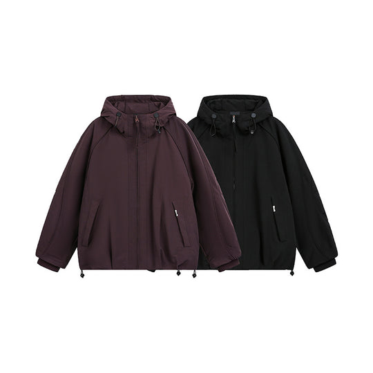 Damen Oversized wattierte Kapuzenjacke mit Raglanärmeln und Kordelzug Shop Nory