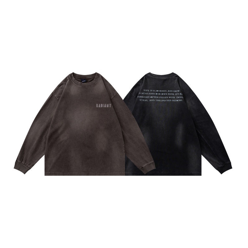 Unisex Oversize-Sweatshirt mit pigmentierter Waschung und dezentem Brustprint Shop Nory