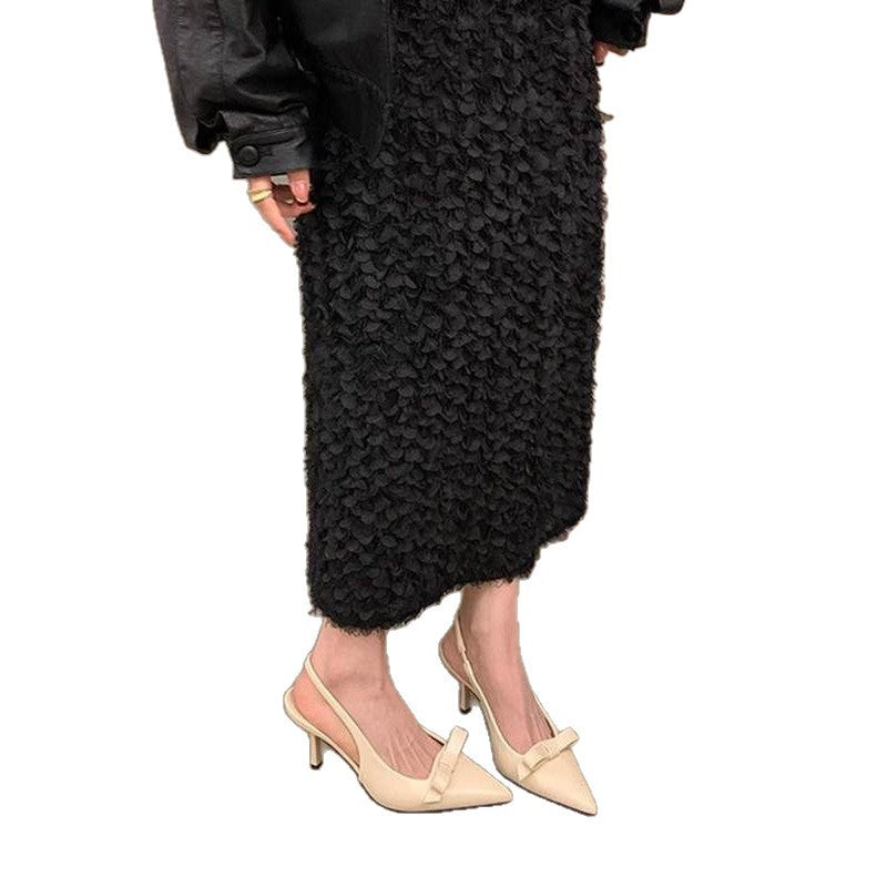 Damen elegante Slingback-Pumps mit zarter Schleifenverzierung
