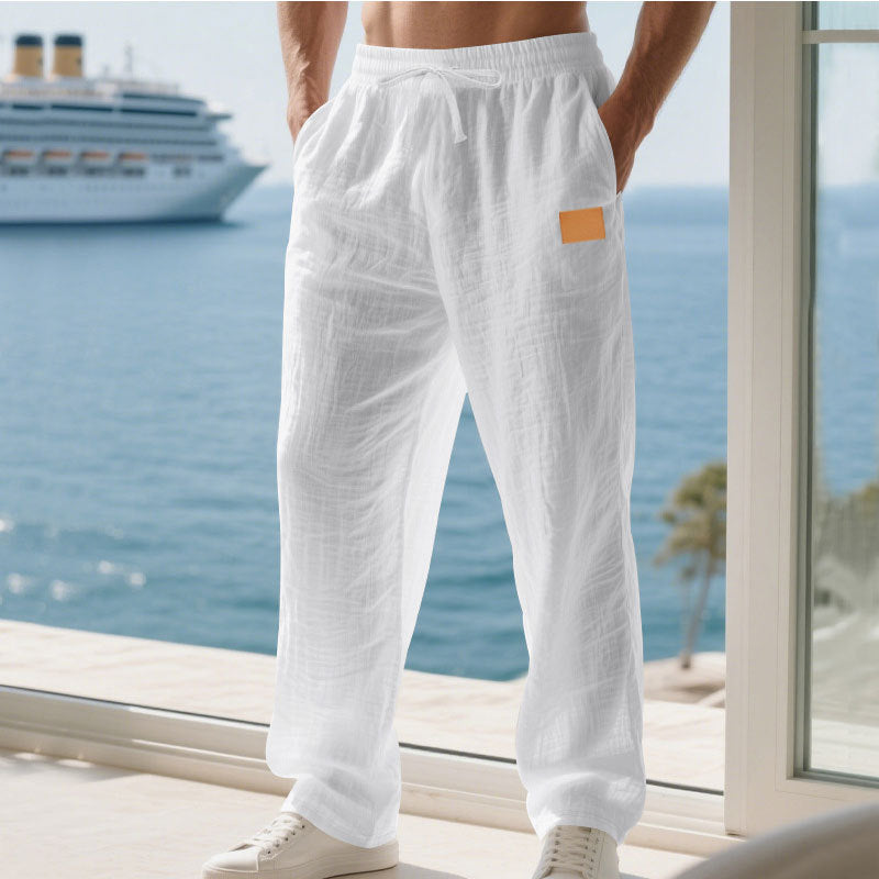 Herren Bequeme und luftige Sommerhose aus leichtem Leinenmaterial