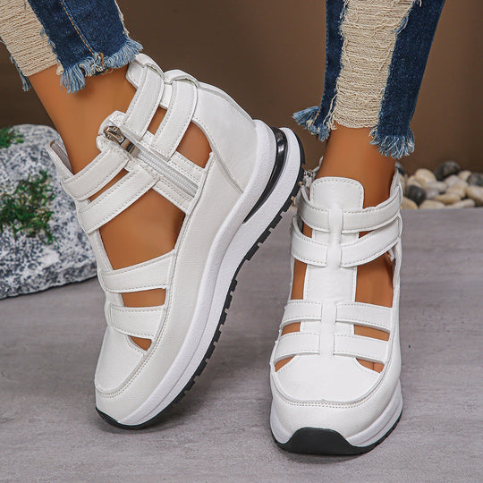 Damen sportive Sneaker-Sandalen mit atmungsaktiven Riemen und rutschfester Sohle
