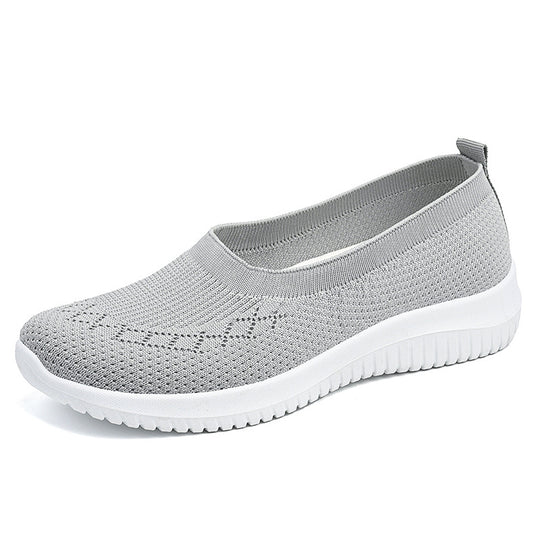 Damen nan nahtloser Strick-Ballerina-Slip mit sockenähnlichem Schaft, elastischem Einstieg und dämpfender Leichtlaufsohle Shop Nory