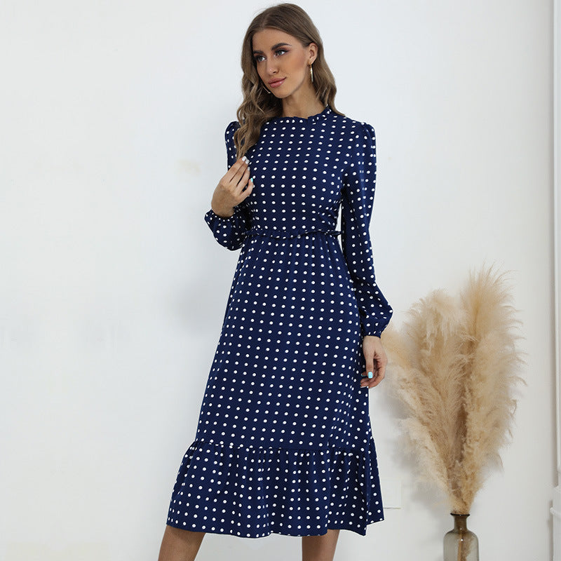 Damen Verspielt gemustertes Maxikleid mit Rüschendetails Shop Nory