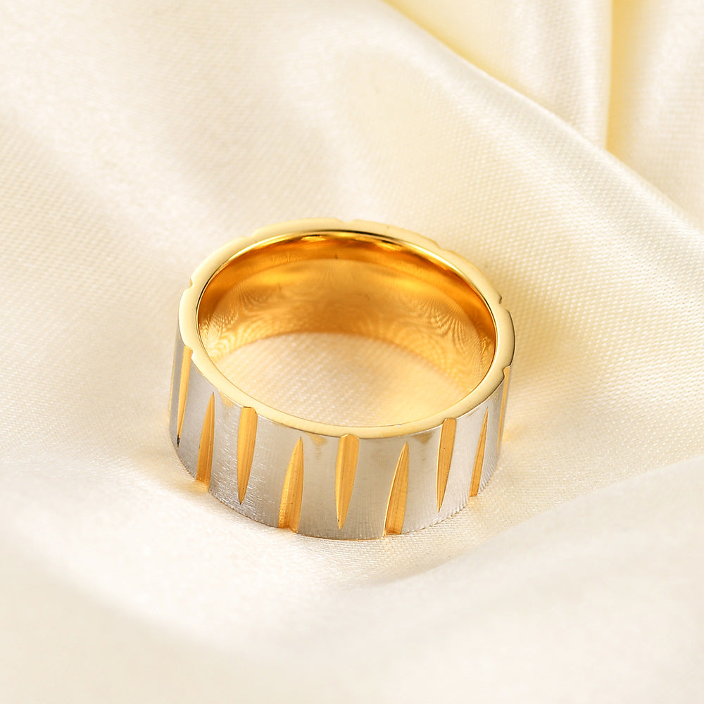 Herren Ring aus hochwertigem Wolframcarbid mit einzigartigem, geometrischem Design Shop Nory