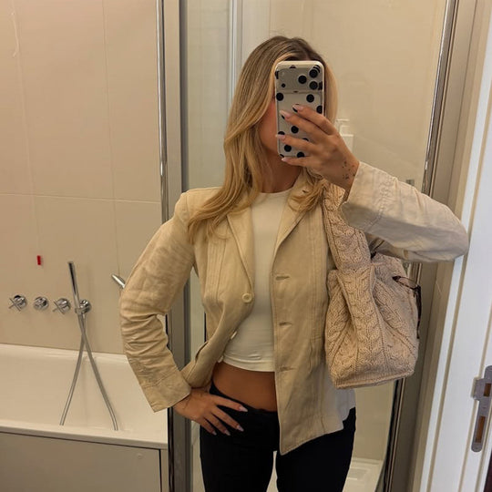 Damen Leichter strukturierter Leinenblazer mit Relaxed‑Fit, Ein-Knopf‑Verschluss & aufgesetzten Taschen Shop Nory