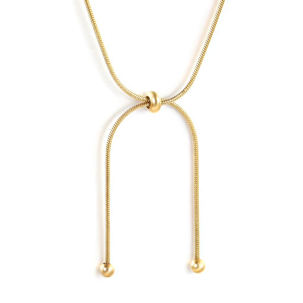 Damen Verstellbare Edelstahl Halskette mit elegantem Anhänger Shop Nory