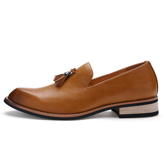 Damen Luxus Loafers aus echtem Leder mit modischen Fransen