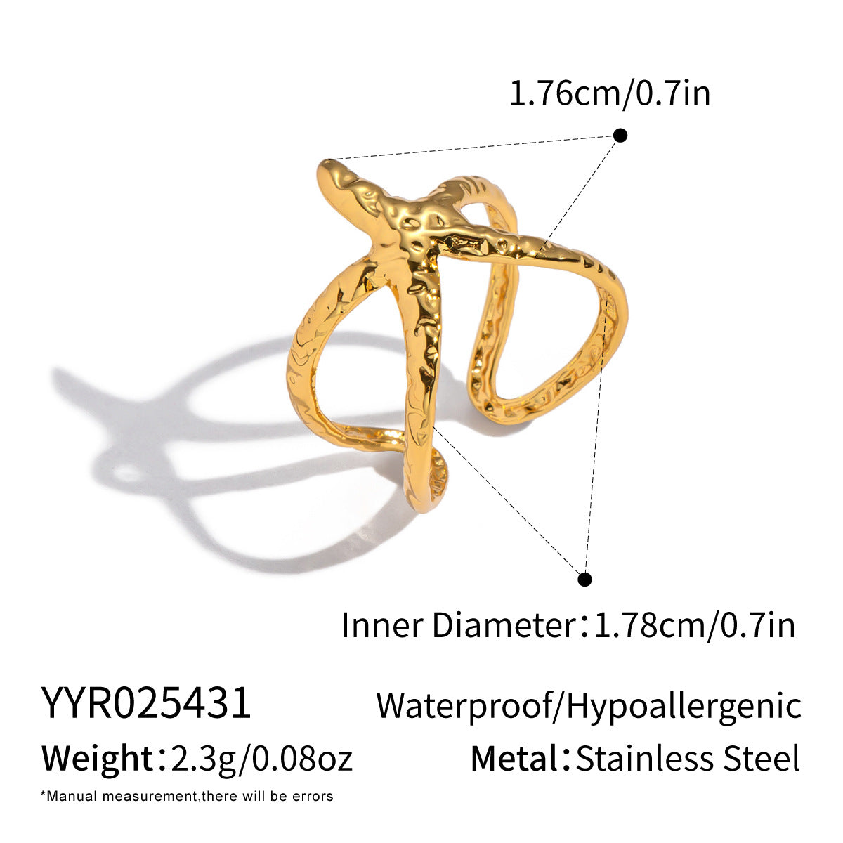Damen Edelstahlring mit einzigartigem, handgefertigtem Design Shop Nory