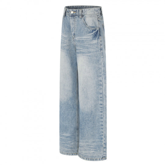 Damen Kurz geschnittene High‑Waist Culotte-Jeans mit weitem Bein, Retro‑Wash und softer Denimqualität Shop Nory