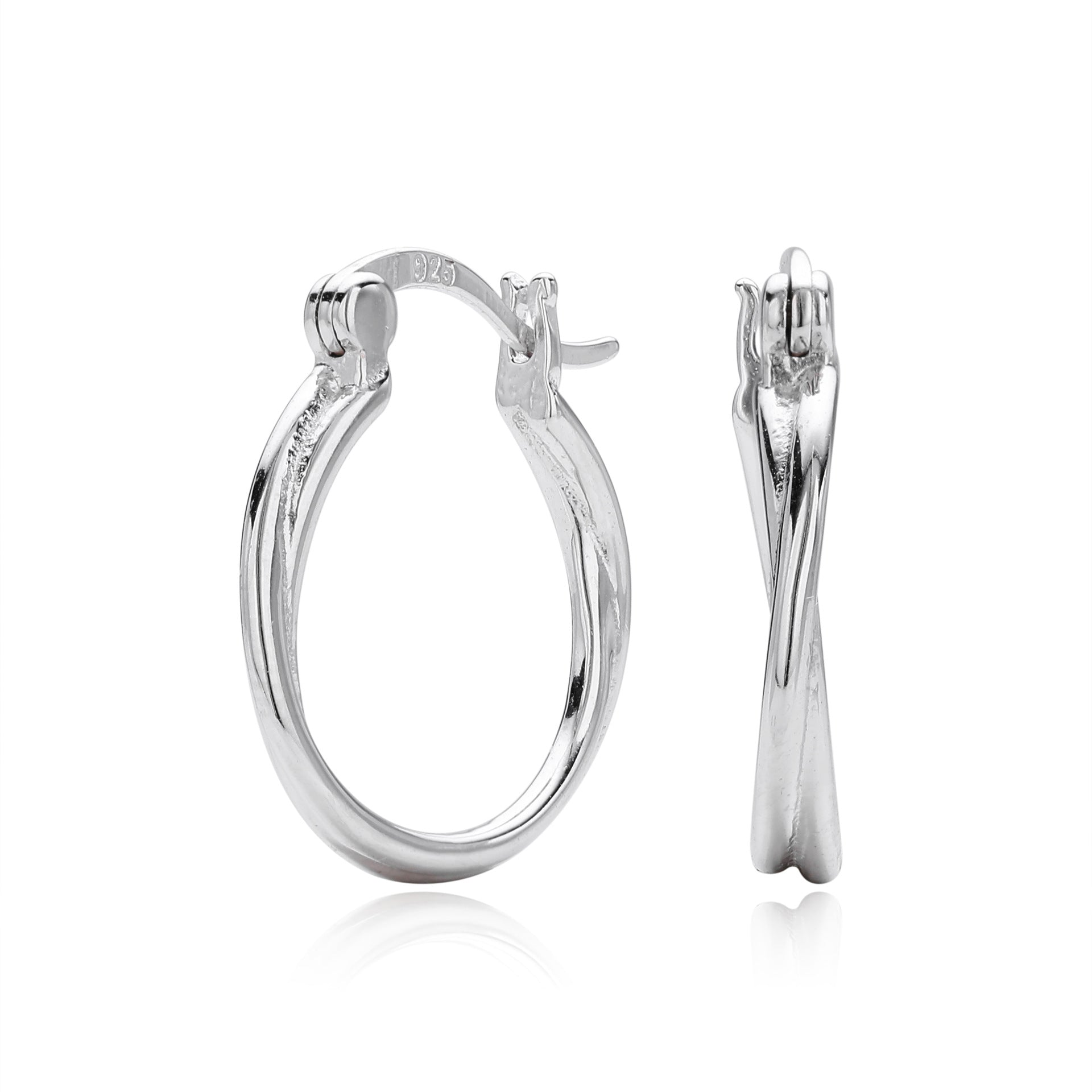 Damen Hoops aus hochwertigem 925 Sterling Silber mit glänzender Goldbeschichtung Shop Nory