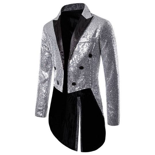 Herren glamouröser Paillettenblazer mit exklusivem Design Shopnory