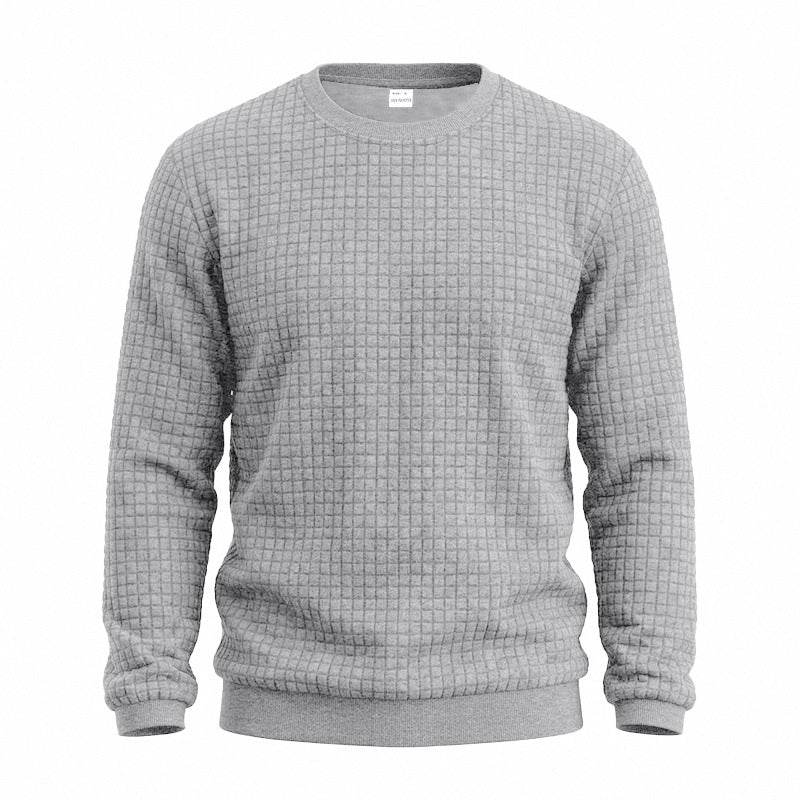 Herren Strukturiertes Rundhals-Sweatshirt mit Waffelstruktur und Rippbündchen Shop Nory