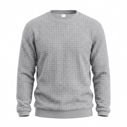 Herren Strukturiertes Rundhals-Sweatshirt mit Waffelstruktur und Rippbündchen Shop Nory