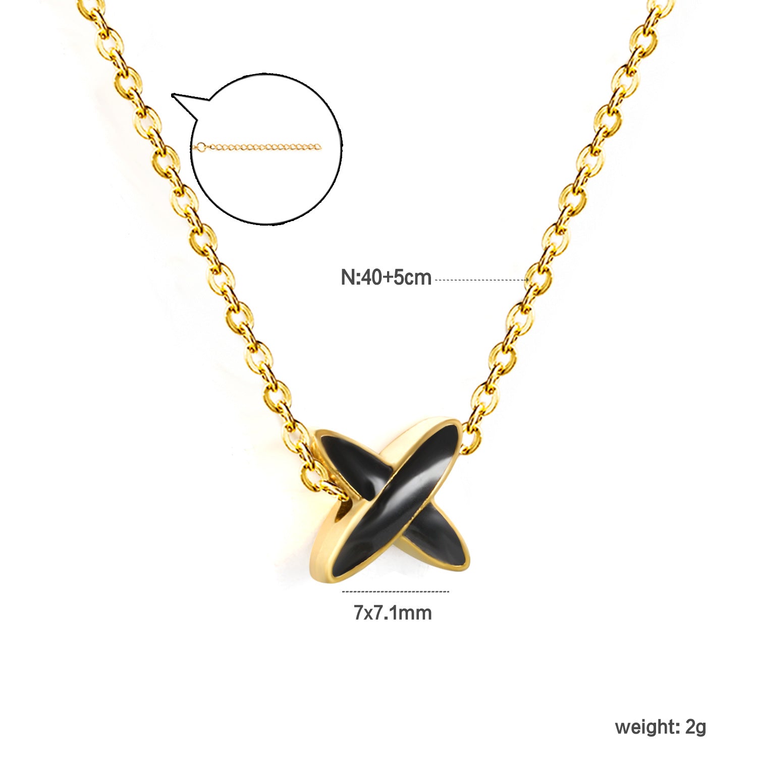 Damen elegante Halskette mit funkelndem Kreuzanhänger aus hochwertigem Edelstahl Shop Nory