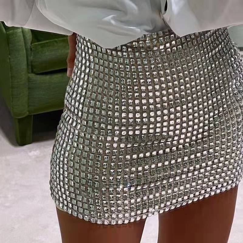 Damen Glitzernder Paillettenrock