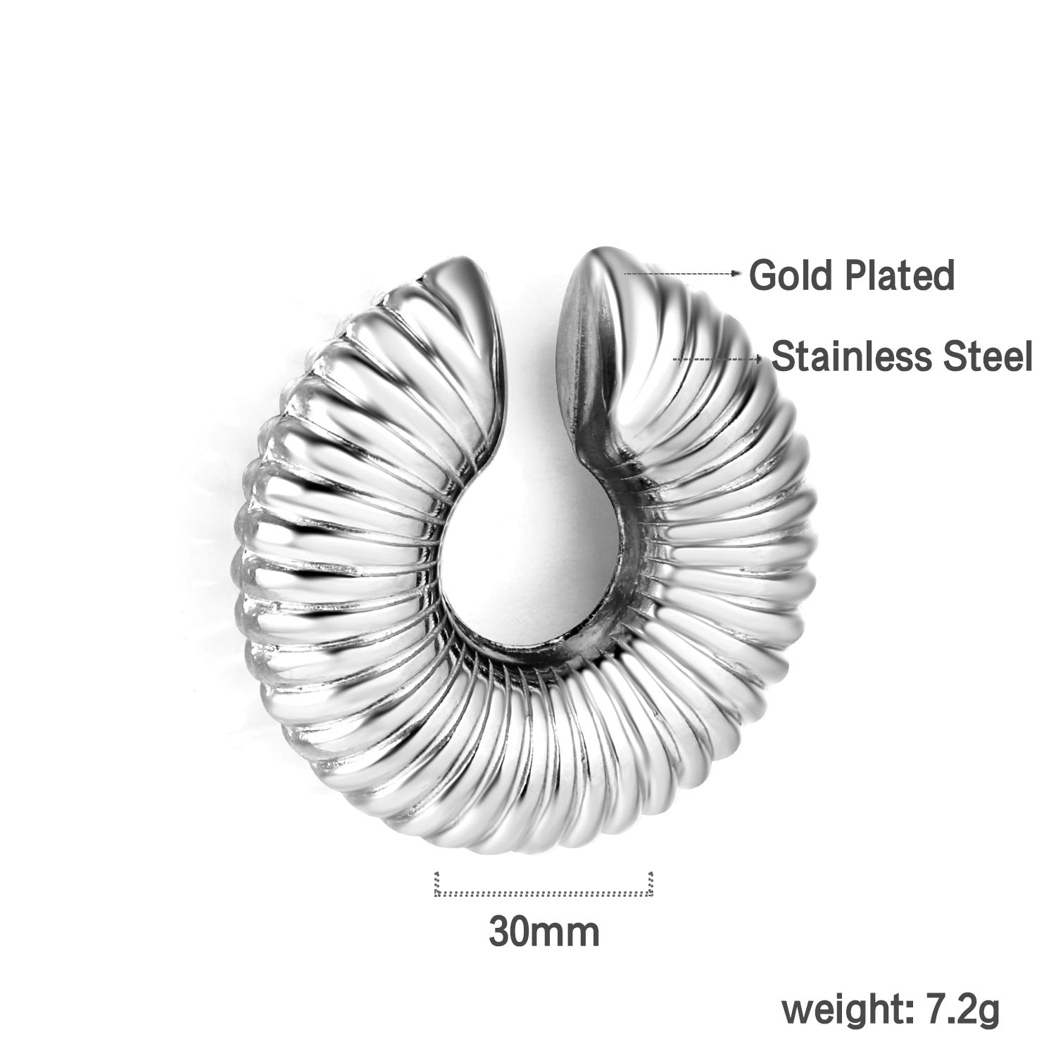 Damen modische und glänzende Ohrstecker aus hochwertigem Edelstahl Shop Nory