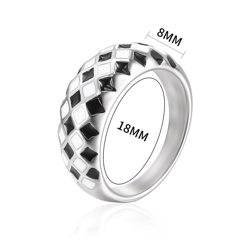 Damen Eleganter geometrischer Ring mit kunstvollem Design Shop Nory
