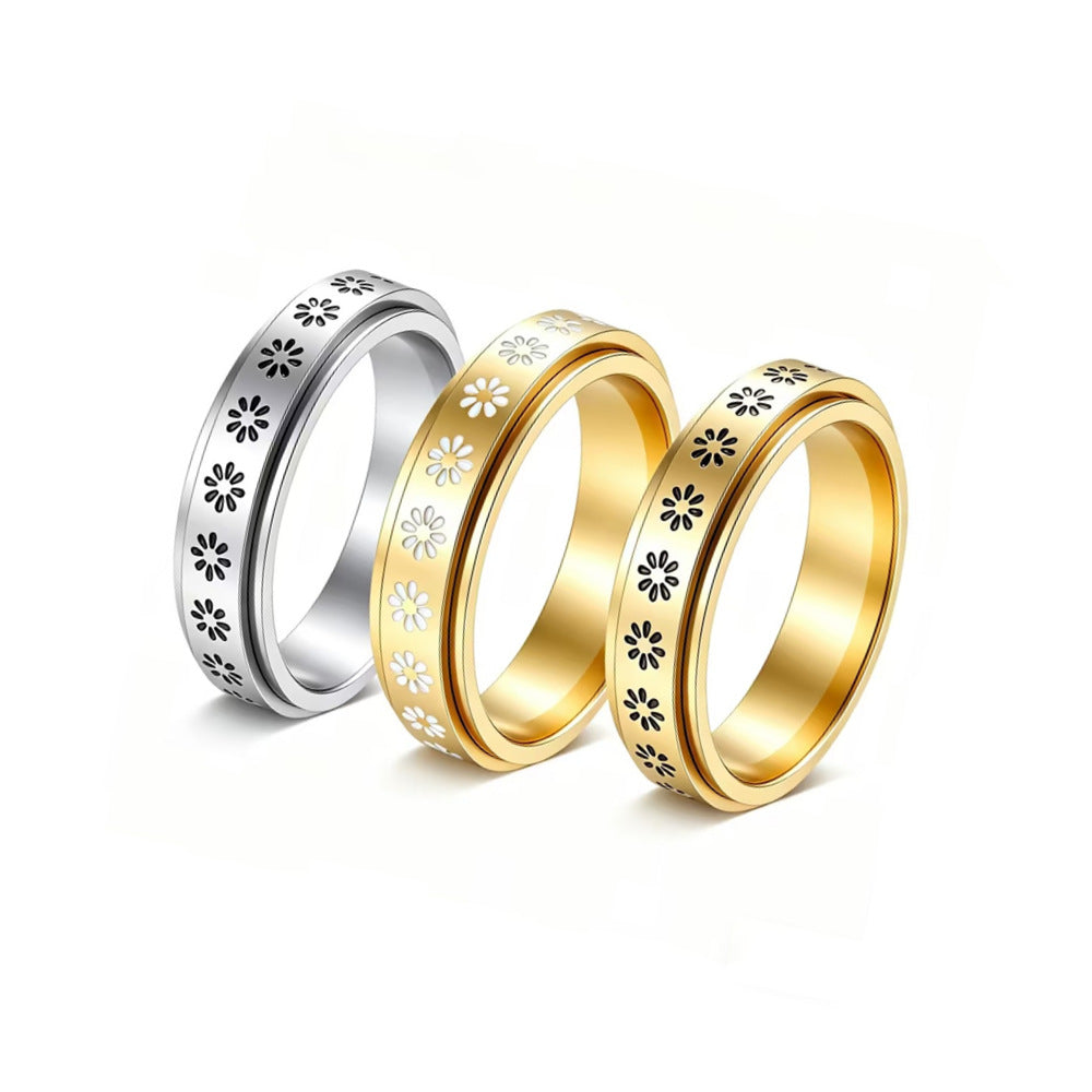 Damen Ring mit kunstvollen Blumenornamenten und hochwertiger Oberflächenverarbeitung Shop Nory