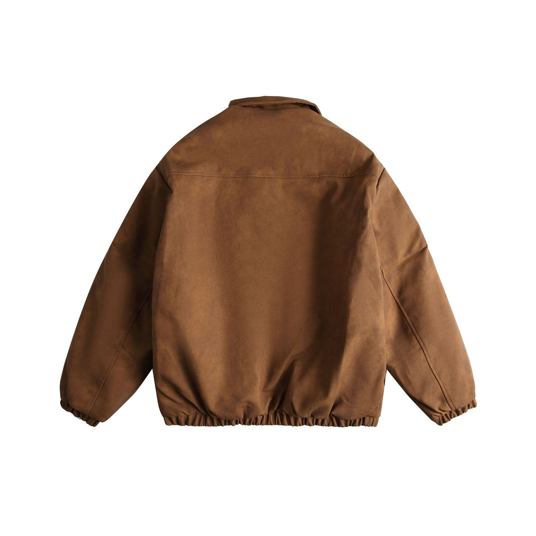 Herren Boxy Suede-Optik Blousonjacke mit aufgesetzten Pattentaschen Shop Nory