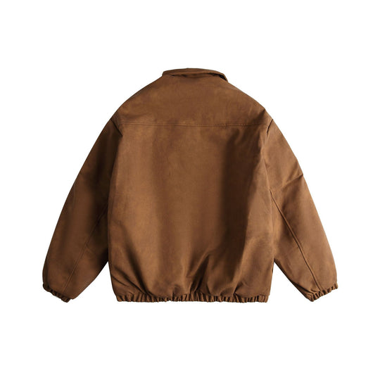 Herren Boxy Suede-Optik Blousonjacke mit aufgesetzten Pattentaschen Shop Nory
