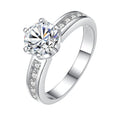 Damen-Verlobungsring mit strahlendem Hauptstein und filigranem Zirkonia-Besatz Shop Nory