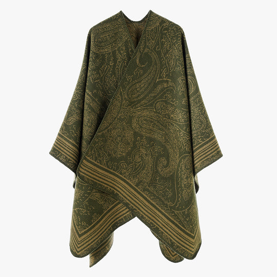 Damen Jacquardponcho mit Paisley‑Jacquard und kimonoähnlicher Oversize‑Silhouette Shop Nory