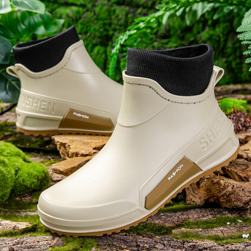 Herren Wasserdichte Gummi-AnklShop Noryoots im Chelsea-Stil mit rutschfester Profillaufsohle Shop Nory