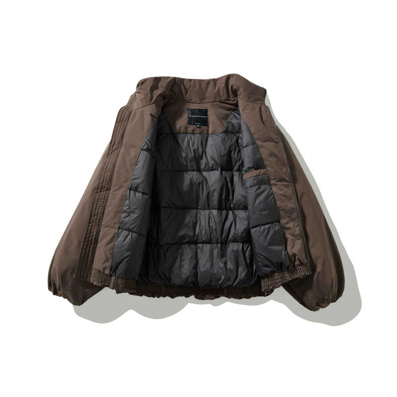Unisex Kurz geschnittene wattierte Jacke mit Ballonärmeln und hohem Stehkragen Shop Nory