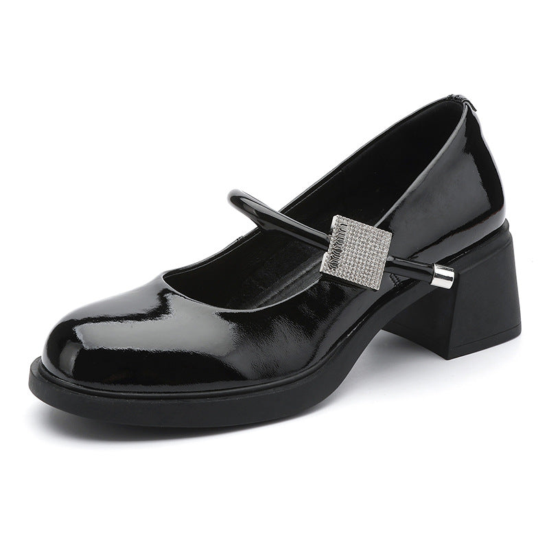 Damen Mary Jane Pumps mit rutschfester Sohle und modischem Schmuckdetail Shopnory