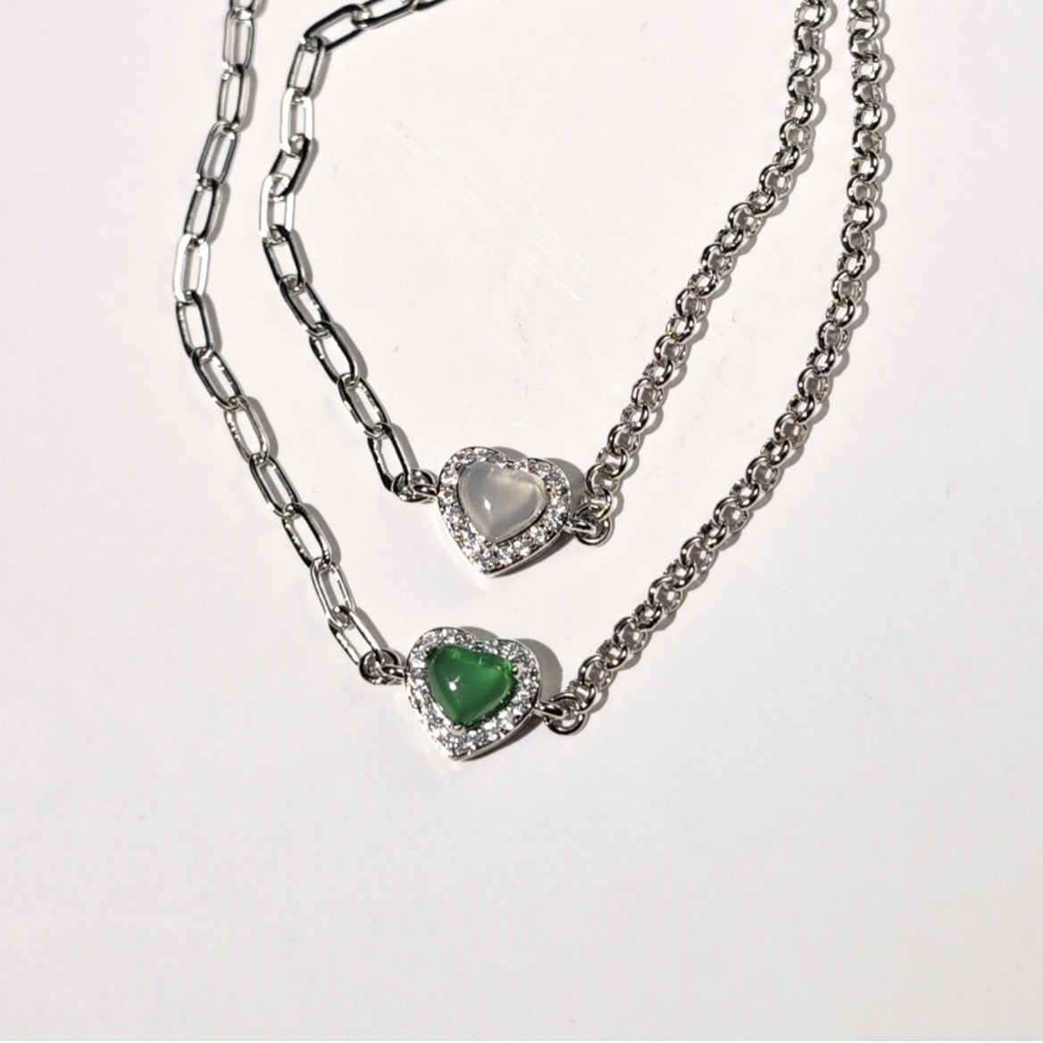 Damen Armband mit herzförmigem Edelstein und funkelnden Akzenten Shop Nory