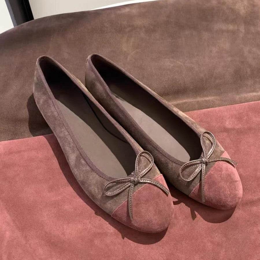 Damen Ballerinas mit elegantem Kontrast-Design und weichem Fußbett
